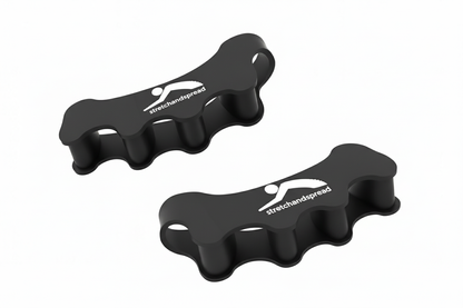 Toe spacers with centered white stretchandspread logo