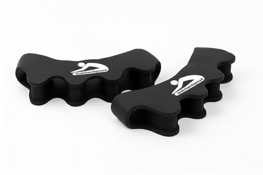 Toe spacers with white stretchandspread logo